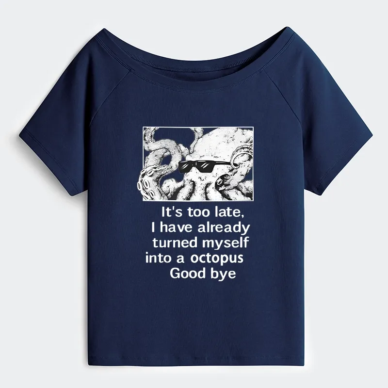 Tokyo-Tiger Octopus Meme I Disappeared Completely Off Shoulder T-Shirt