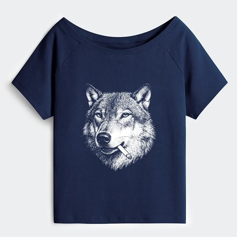 Tokyo-Tiger Cool Wolf Meme Bad Decisions Pending Shoulder T-Shirt