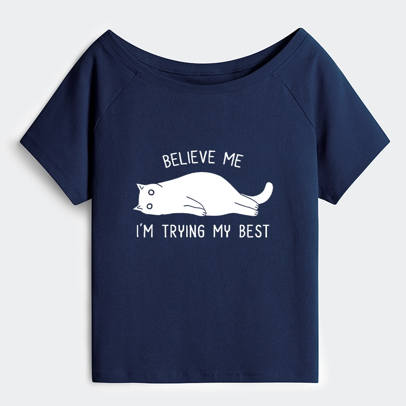 Tokyo-Tiger When Life Is Hard Nap First Off Shoulder T-Shirt