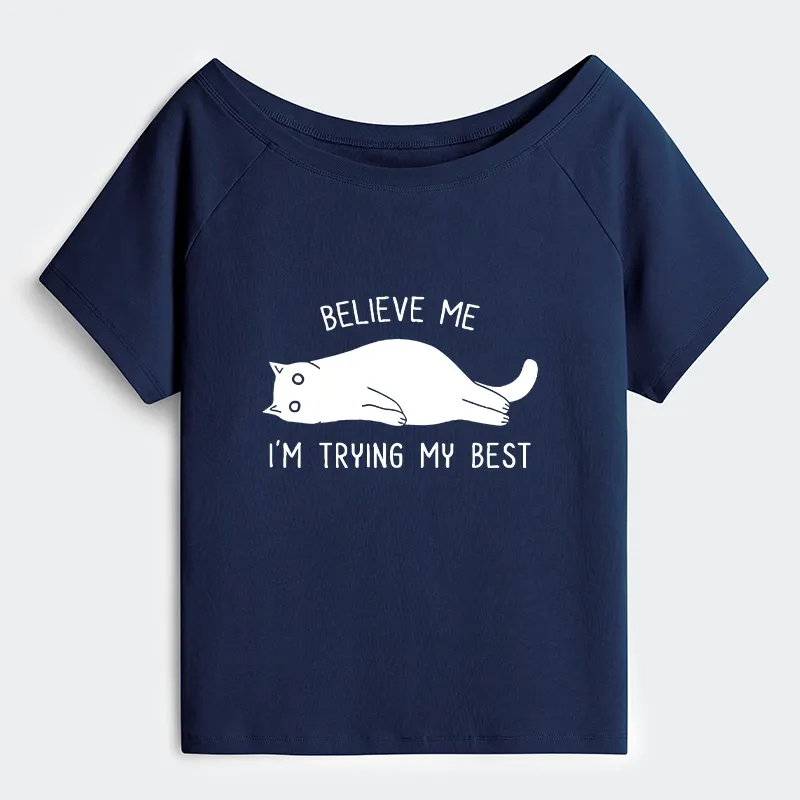 Tokyo-Tiger When Life Is Hard Nap First Off Shoulder T-Shirt