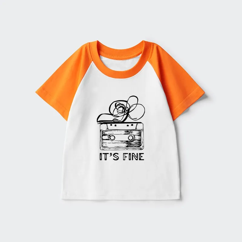 Tokyo-Tiger Cassette Fine Meme Kids Raglan T-shirt Sale
