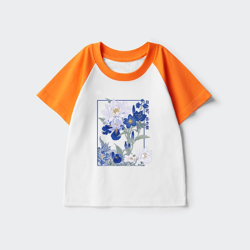 Tokyo-Tiger Blossoms Of The Firmament Kids Raglan T-shirt