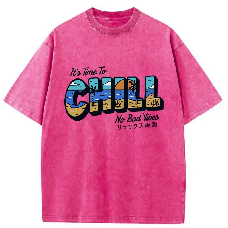 Tokyo-Tiger It's Time To Chill Washed T-Shirt