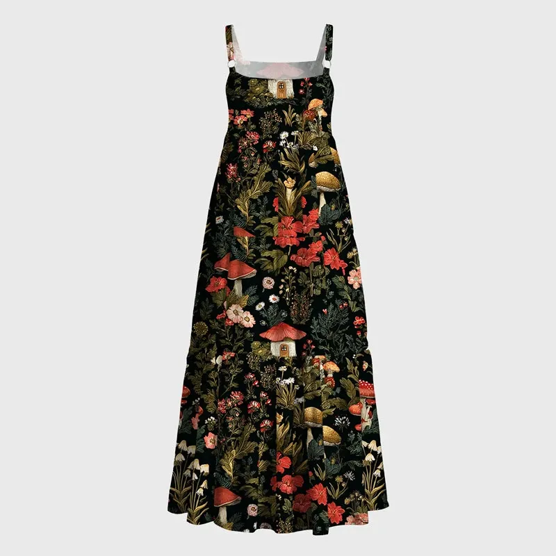 Tokyo-Tiger Enchanted Forest Mushroom Maxi Dress