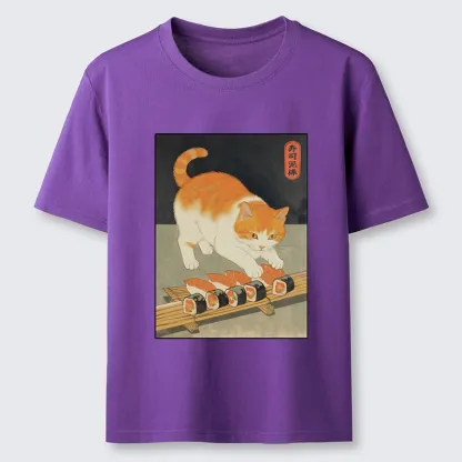 Tokyo-Tiger Cat Trying To Steal Sushi Classic T-Shirt