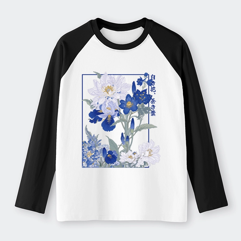 Tokyo-Tiger Blossoms Of The Firmament Raglan Long Sleeve T-shirt