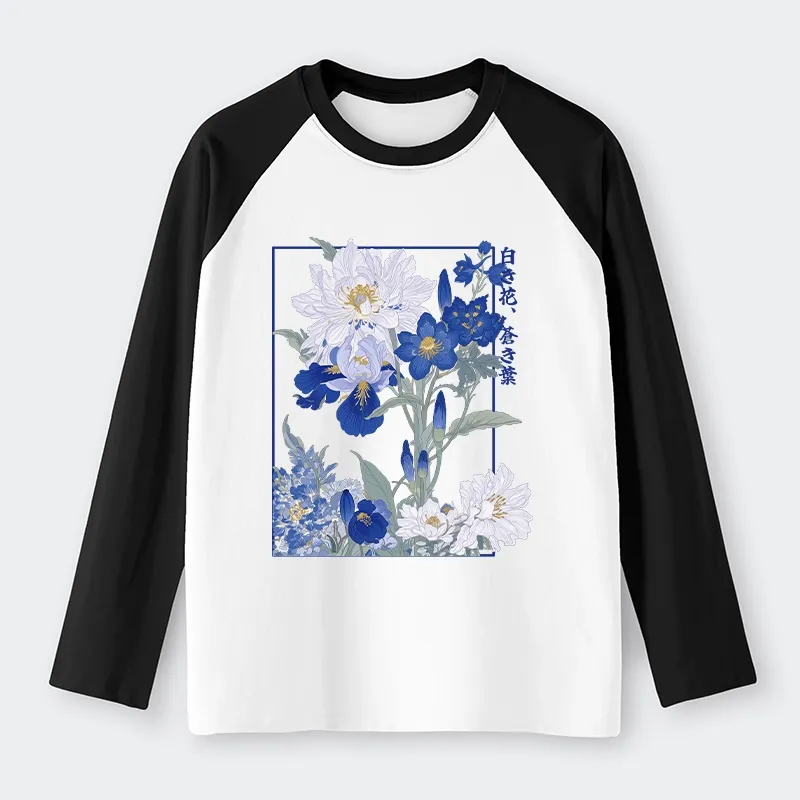 Tokyo-Tiger Blossoms Of The Firmament Raglan Long Sleeve T-shirt