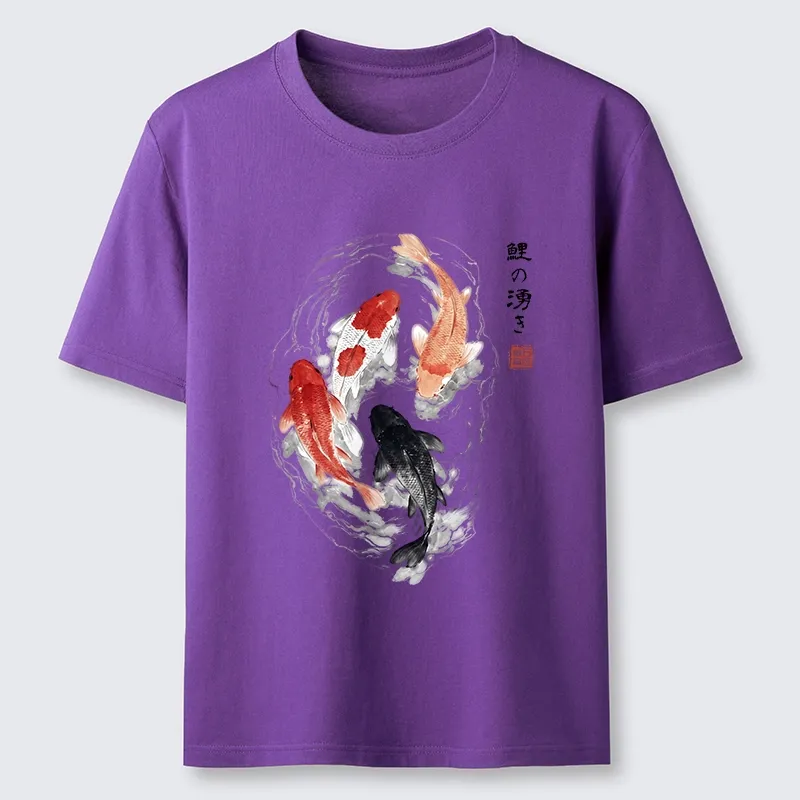 Tokyo-Tiger Koi Fish Flow In Traditional Ink Style Classic T-Shirt
