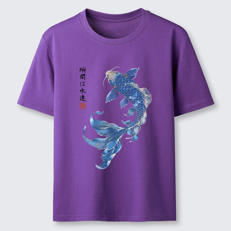 Tokyo-Tiger Lucky Blue Koi Fish Art Classic T-Shirt