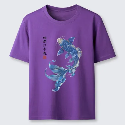 Tokyo-Tiger Lucky Blue Koi Fish Art Classic T-Shirt