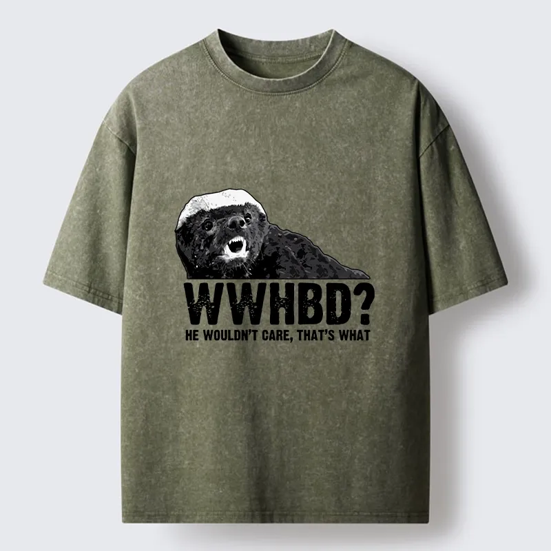 Tokyo-Tiger What Would Honey Badger Do Washed T-Shirt