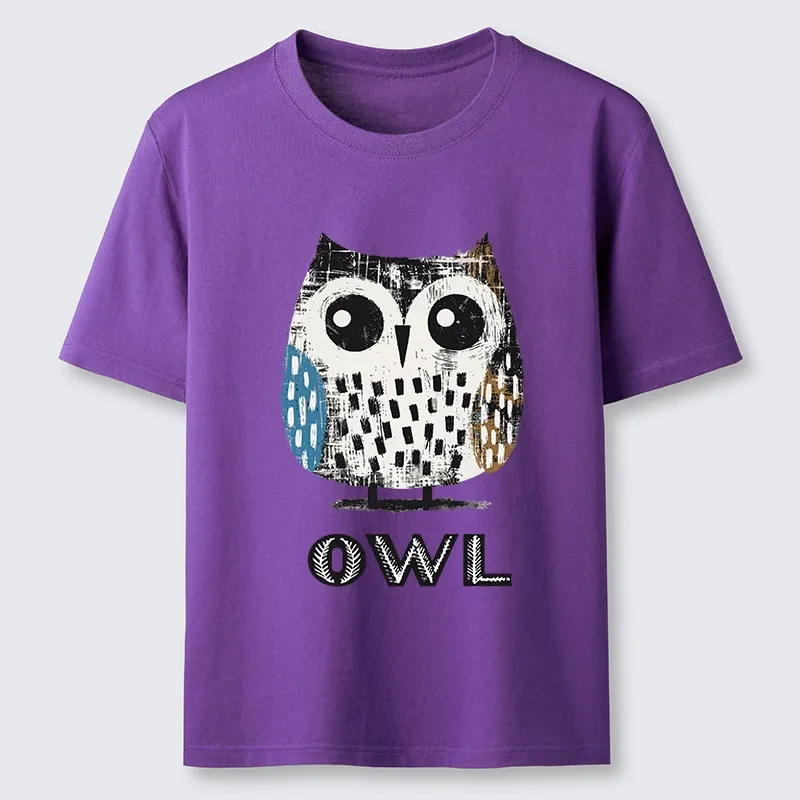 Tokyo-Tiger Minimalist Owl Illustration Print Classic T-Shirt