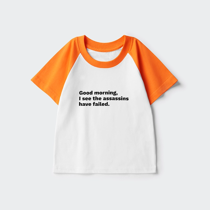 Tokyo-Tiger Assassins Failed Morning Quote Art Kids Raglan T-shirt