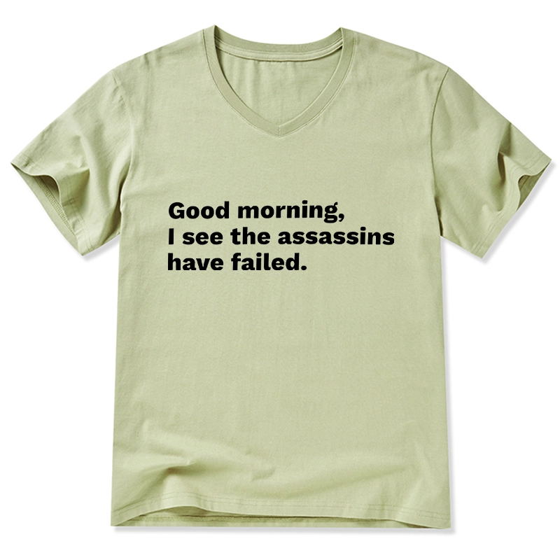 Tokyo-Tiger Assassins Failed Morning Quote Art V-Neck Classic T-Shirt