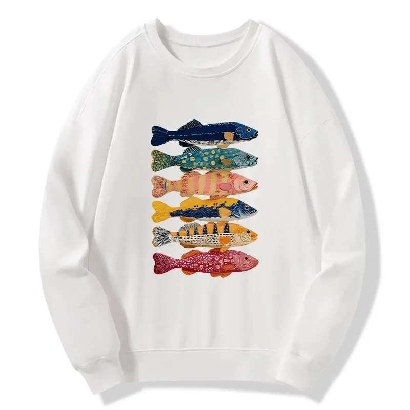 Tokyo-Tiger Colorful Fish Art Collection Classic Sweatshirt Sale