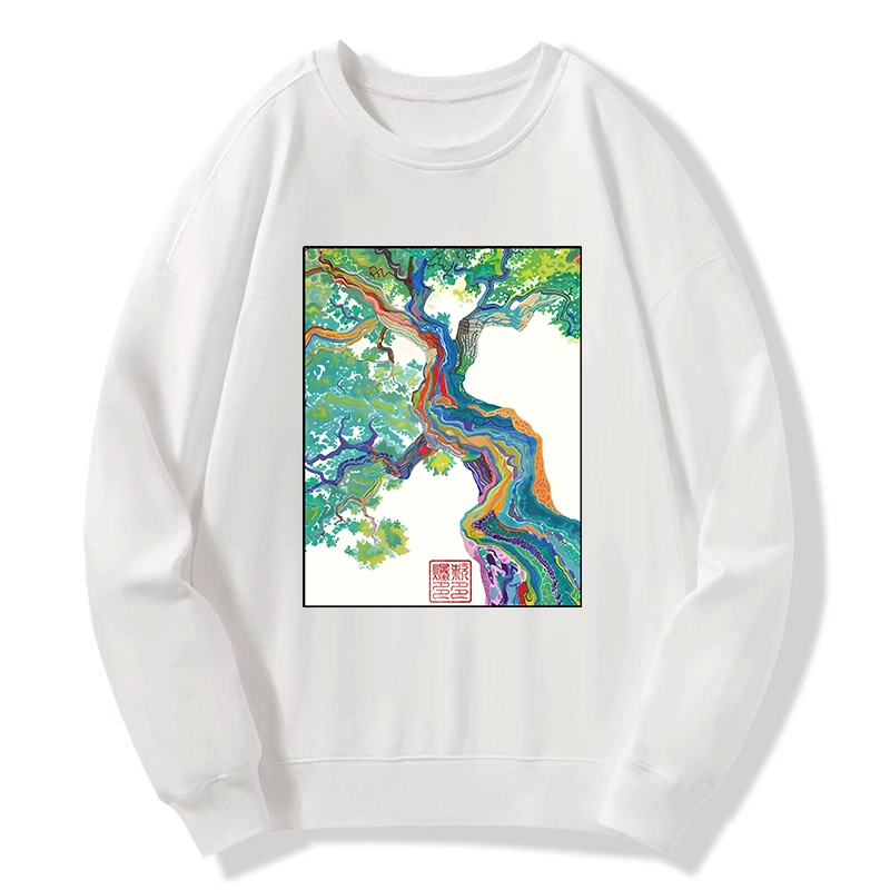 Tokyo-Tiger Colorful Magic Tree Classic Sweatshirt