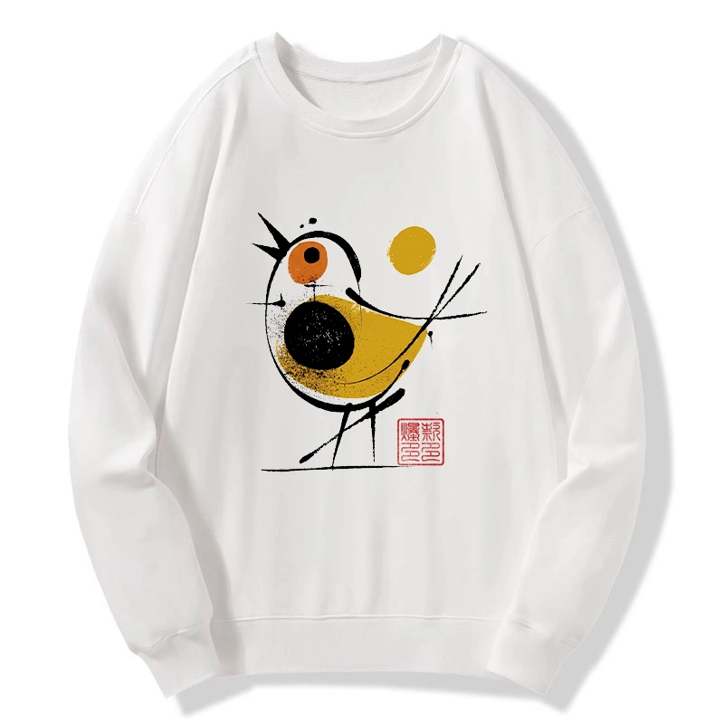 Tokyo-Tiger Aesthetic Yellow And Black Bird Classic Sweatshirt
