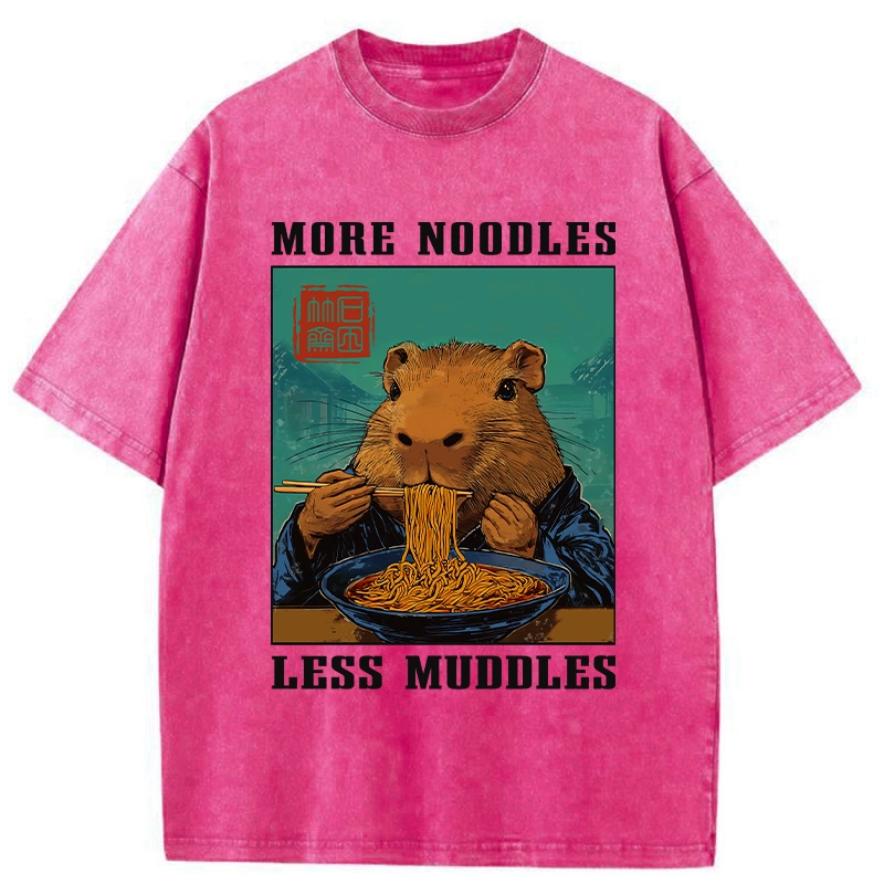 Tokyo-Tiger More Noodles Less Muddles Washed T-Shirt