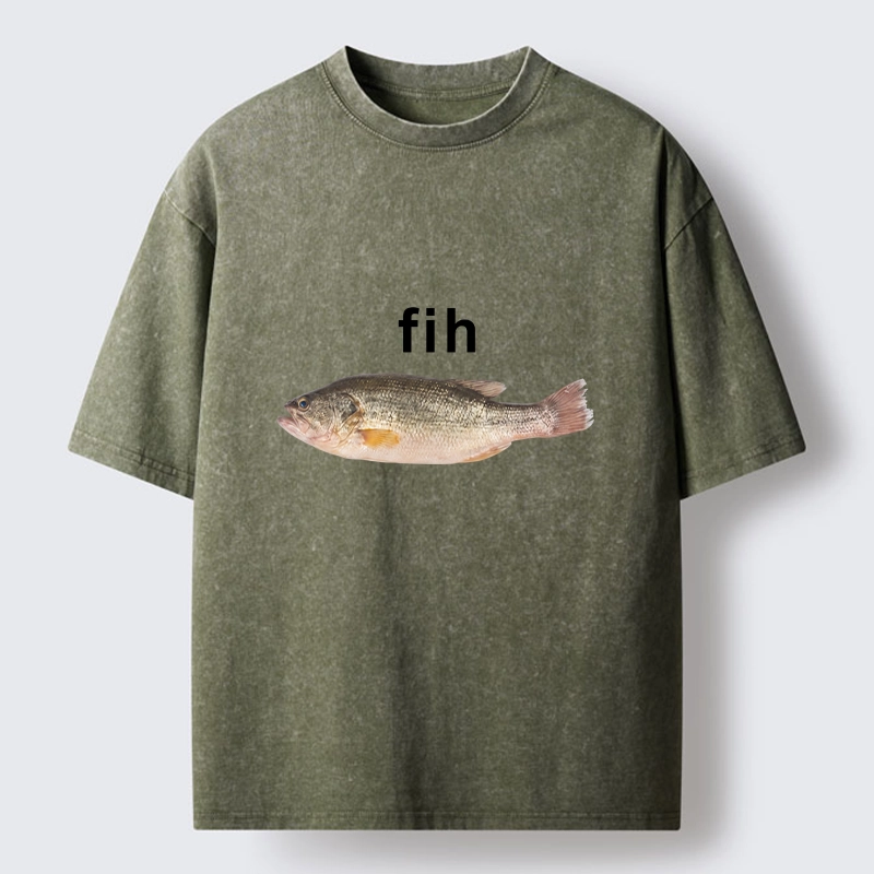 Tokyo-Tiger Fih The Fish Funny Meme Washed T-Shirt