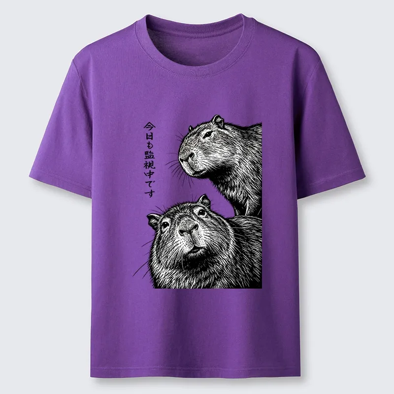 Tokyo-Tiger Capybara Surveillance Squad Classic T-Shirt