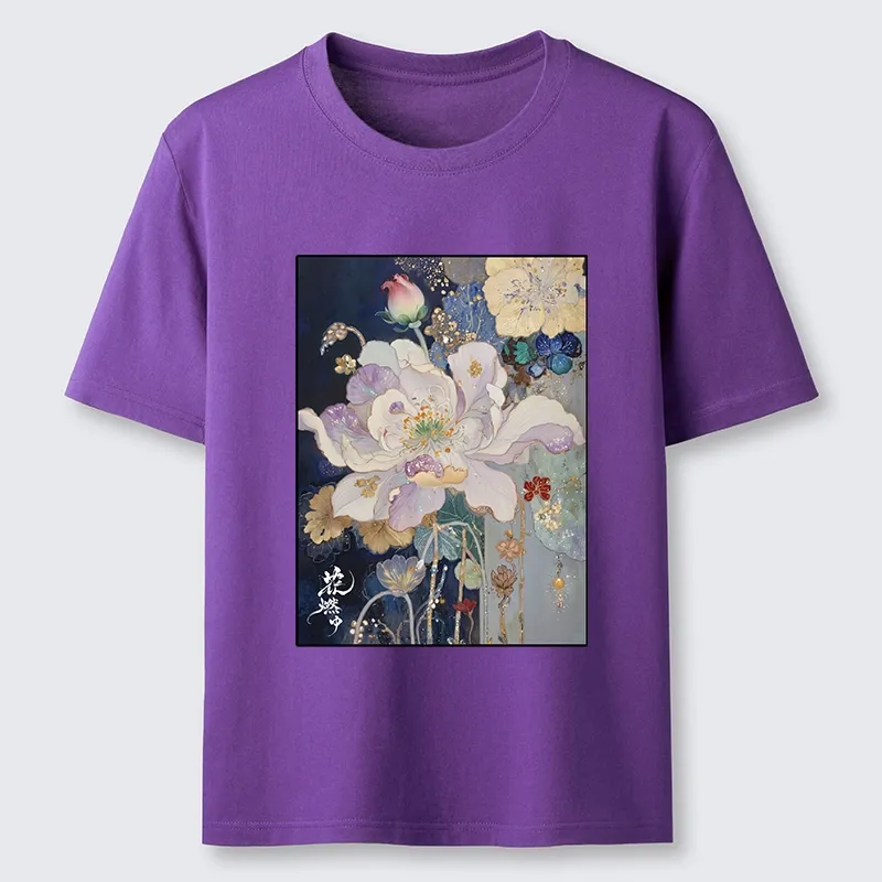 Tokyo-Tiger Golden Flower Bloom In The Night Classic T-Shirt