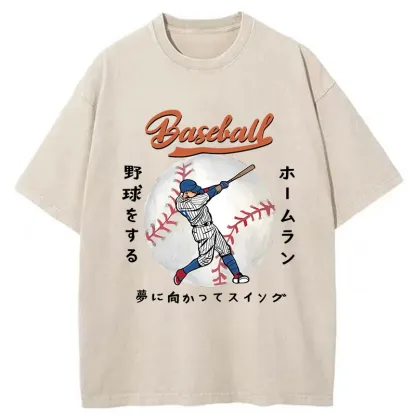 Tokyo-Tiger Japanese Baseball Washed T-Shirt