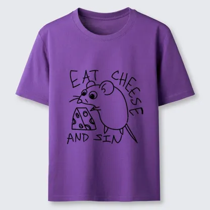 Tokyo-Tiger Cheese Obsessed Mouse Funny Art Classic T-Shirt