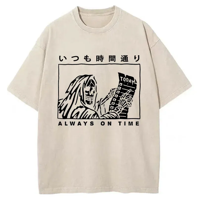 Tokyo-Tiger Punctual Skeleton Washed T-Shirt