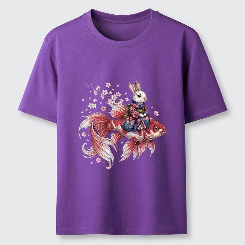 Tokyo-Tiger Japanese Style Rabbit And Koi Fish Classic T-Shirt