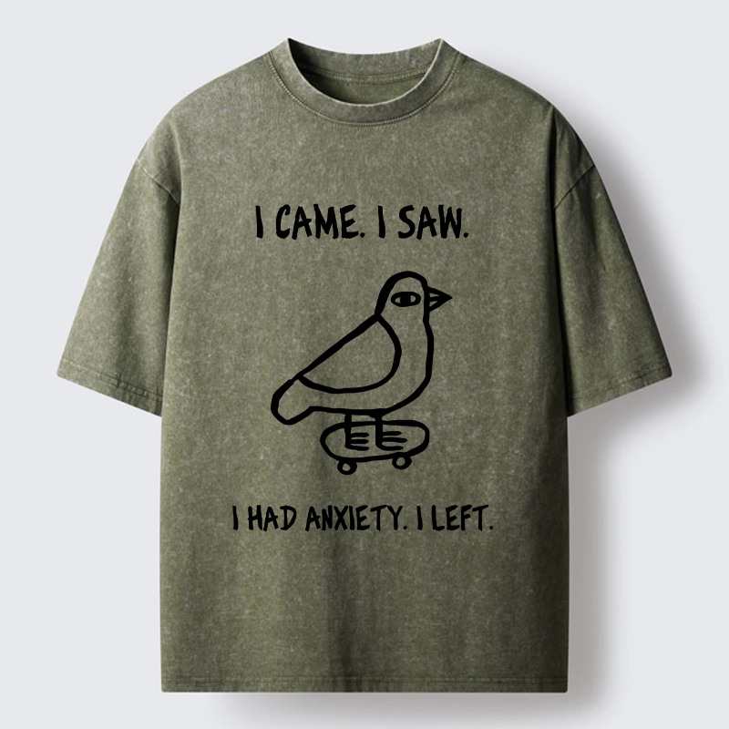 Tokyo-Tiger Funny Meme Bird Just Needs A Break Washed T-Shirt