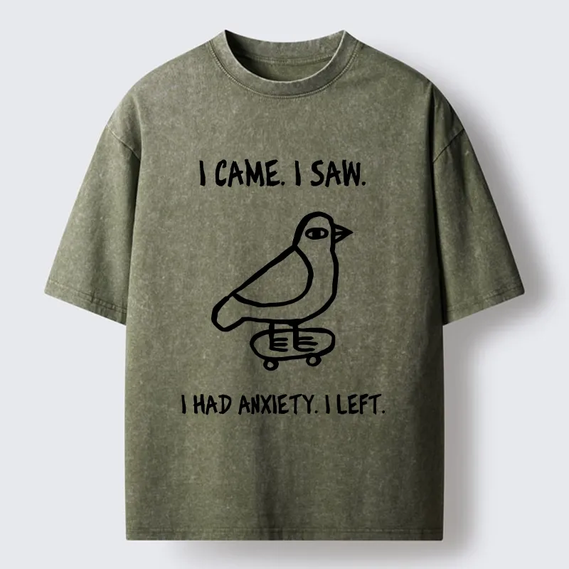 Tokyo-Tiger Funny Meme Bird Just Needs A Break Washed T-Shirt