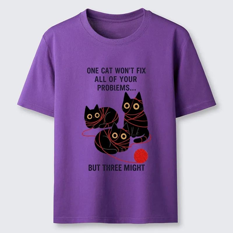 Tokyo-Tiger Three Cats Fix All Problems Classic T-Shirt