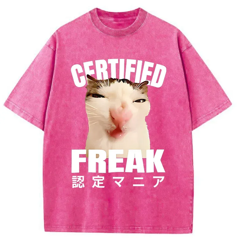Tokyo-Tiger Certified Freak Cat Washed T-Shirt