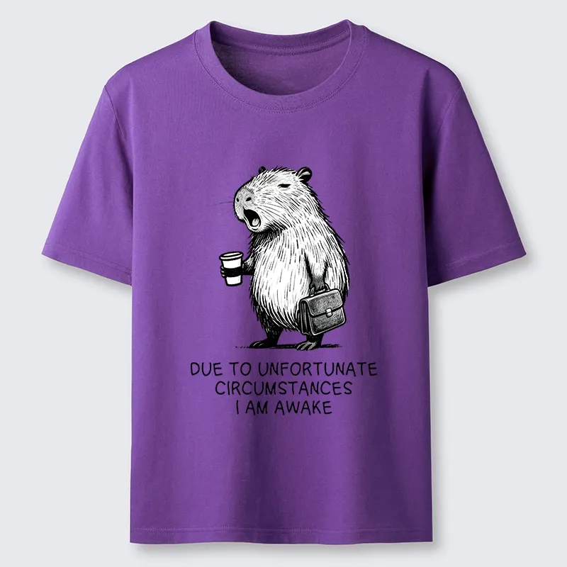 Tokyo-Tiger Capybara Is Awake Against Its Will Classic T-Shirt