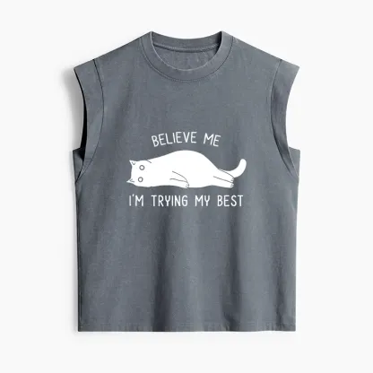 Tokyo-Tiger When Life Is Hard Nap First Women's Washed Tank Tops