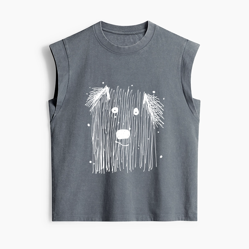 Tokyo-Tiger Fluffy Chaos In Dog Form Women's Washed Tank Tops