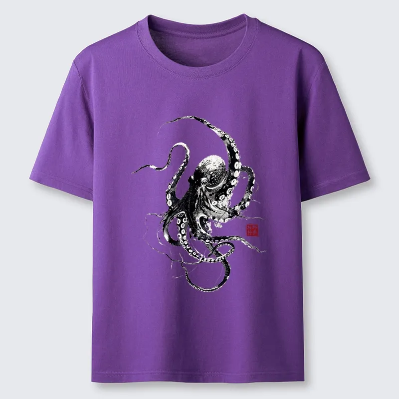 Tokyo-Tiger Traditional Japanese Octopus Painting Classic T-Shirt