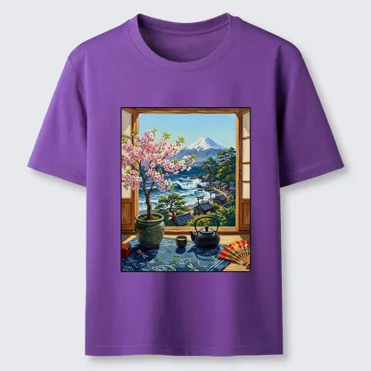 Tokyo-Tiger Mount Fuji View From Japanese Window Classic T-Shirt