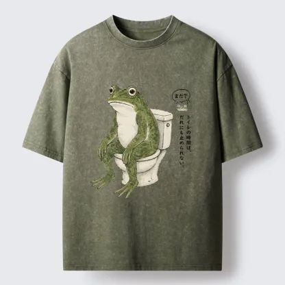 Tokyo-Tiger When Life Is Hard Just Sit Here Washed T-Shirt