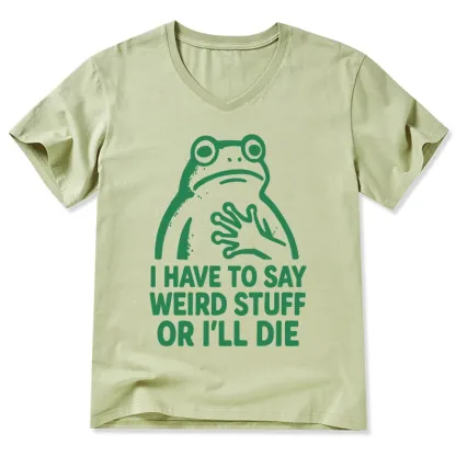 Tokyo-Tiger Weird Frog Funny Meme V-Neck Classic T-Shirt