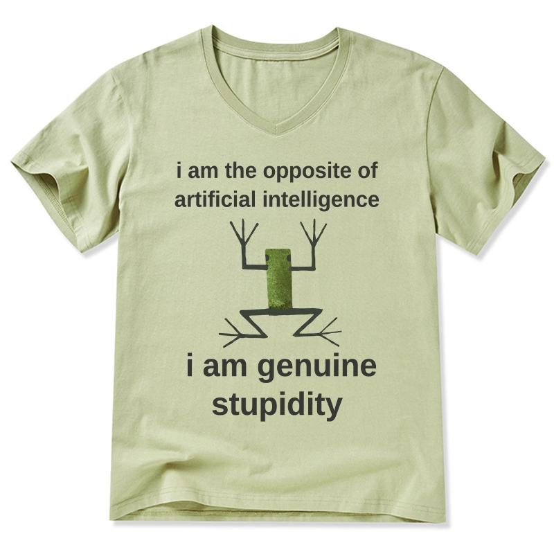 Tokyo-Tiger Genuine Stupidity Frog Meme V-Neck Classic T-Shirt