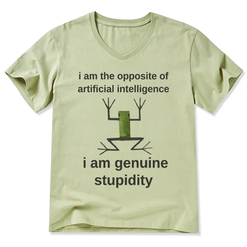 Tokyo-Tiger Genuine Stupidity Frog Meme V-Neck Classic T-Shirt