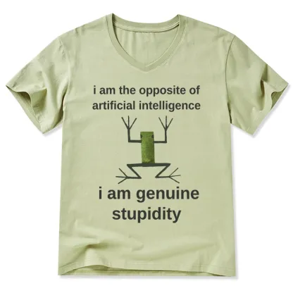 Tokyo-Tiger Genuine Stupidity Frog Meme V-Neck Classic T-Shirt