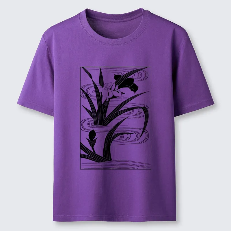 Tokyo-Tiger Japanese Iris Woodblock Art Classic T-Shirt