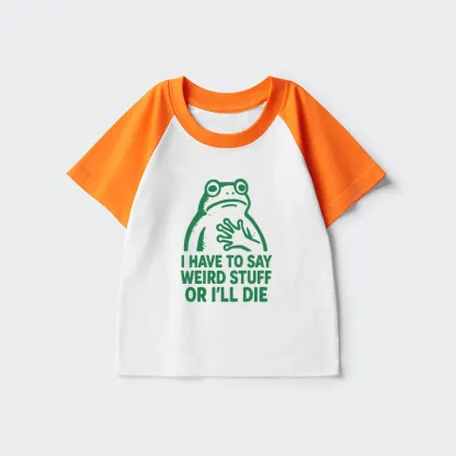Tokyo-Tiger Weird Frog Funny Meme Kids Raglan T-shirt