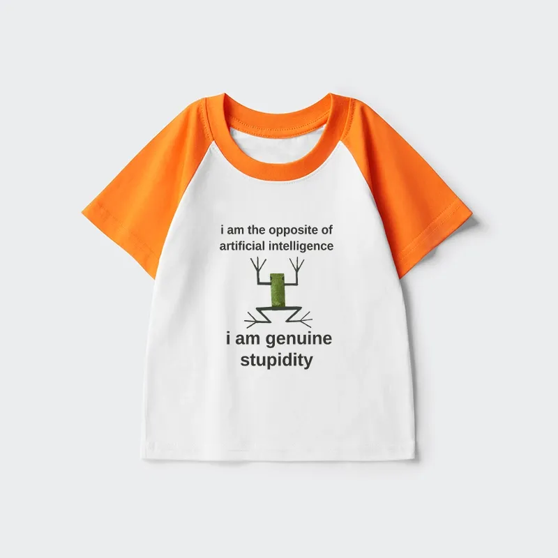 Tokyo-Tiger Genuine Stupidity Frog Meme Kids Raglan T-shirt Sale