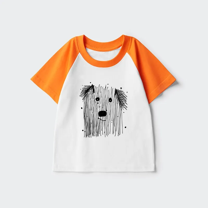 Tokyo-Tiger Fluffy Chaos In Dog Form Kids Raglan T-shirt
