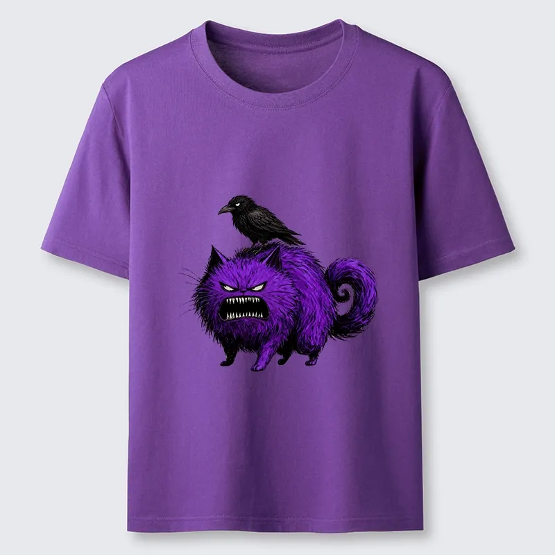 Tokyo-Tiger Spooky Purple Cat Ready To Attack Classic T-Shirt