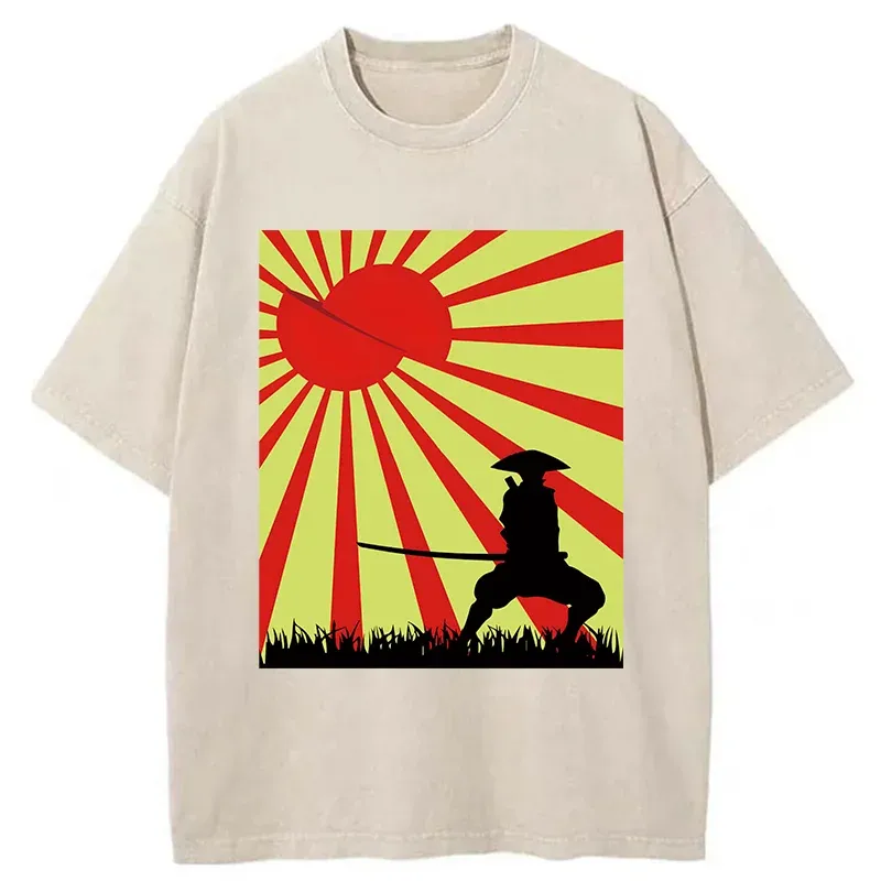 Tokyo-Tiger Samurai Who Cut The Sun Washed T-Shirt