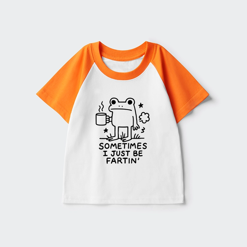 Tokyo-Tiger Sometimes A Frog Just Needs To Fart Kids Raglan T-shirt